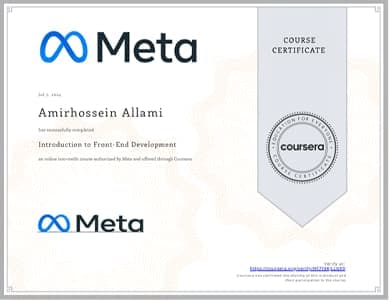 Coursera Certificate - Introduction to Front-end Development