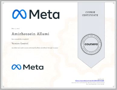 Coursera Certificate - Version Control